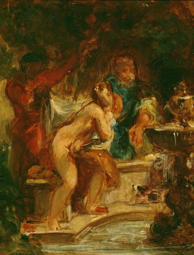 Suzanne at the Baths by Ferdinand Victor Eugene Delacroix